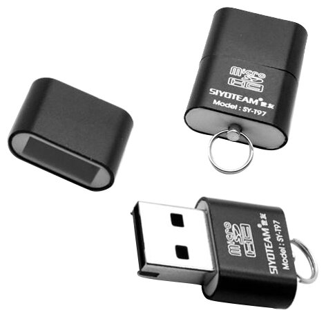 Картридер microSD - USB2.0 цвет черный