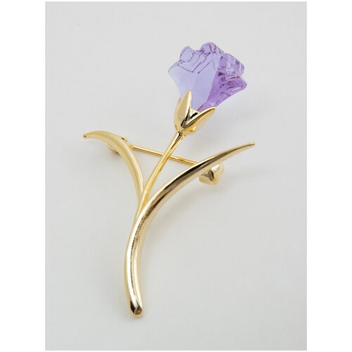 Брошь ЖемАрт, стекло, золотой