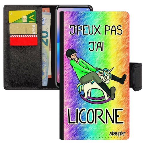 фото Чехол-книжка на телефон xiaomi mi 8, "не могу - у меня единорог!" комикс юмор utaupia