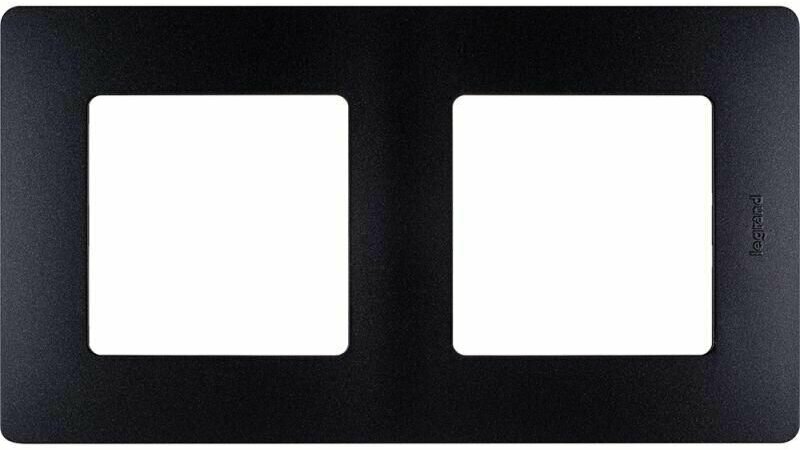 Рамка 2-м Etika антрацит Leg 672582 — фото 1