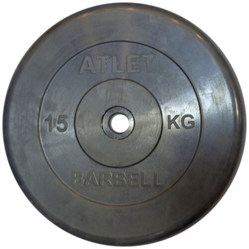 фото Диск для штанги mb barbell «атлет», 26 мм, 15 кг (mb-atletb26-15)