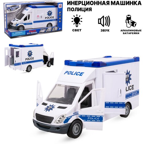 машина инерционная полиция со звуковыми и световыми эффектами wy590f Машина инерционная Полиция со звуковыми и световыми эффектами 32см (666-03P)