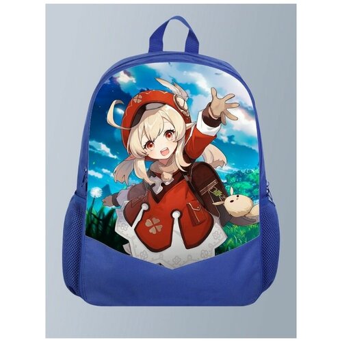 фото Голубой рюкзак с принтом игры геншин genshin impact, кли, фэнтази, рпг - 2 brutbag