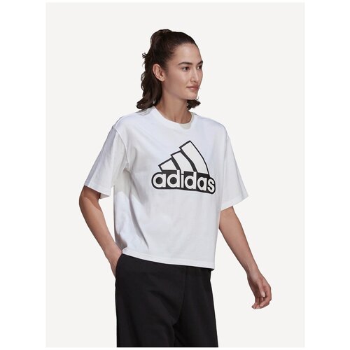 Футболка Adidas для женщин, размер 2XS белый