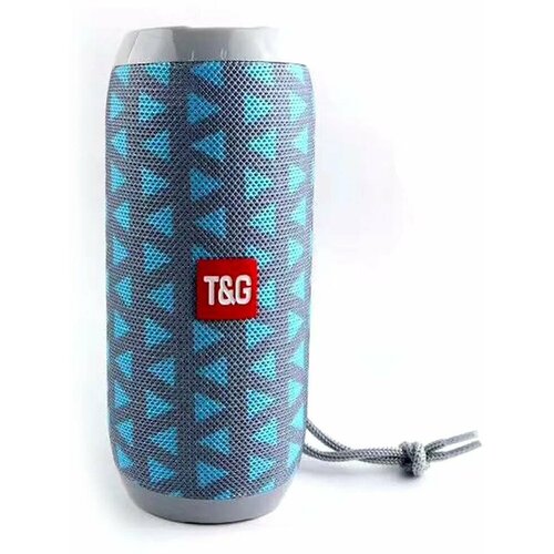 Беспроводная портативная Bluetooth колонка TG-117 серо-голубая 87800₽