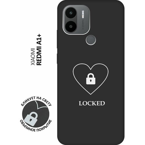 Матовый чехол Locked W для Xiaomi Redmi A1+ / Сяоми Редми А1 Плюс с 3D эффектом черный матовый чехол locked w для xiaomi redmi a1 сяоми редми а1 плюс с 3d эффектом черный