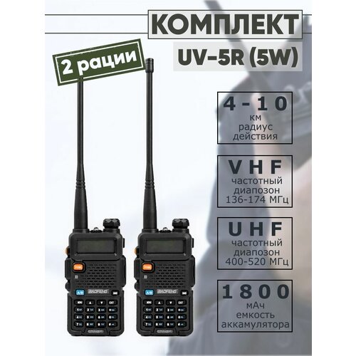 Комплект раций Baofeng UV-5R (2 Pack)