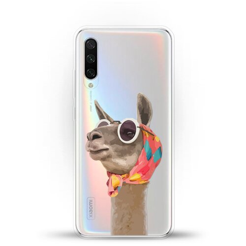 фото Силиконовый чехол лама в очках на xiaomi mi cc9e andy & paul