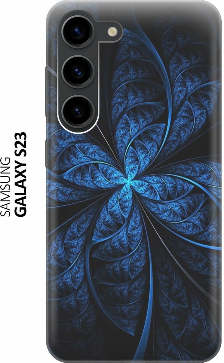 Силиконовый чехол Темно-синяя абстракция на Samsung Galaxy S23 / Самсунг С23