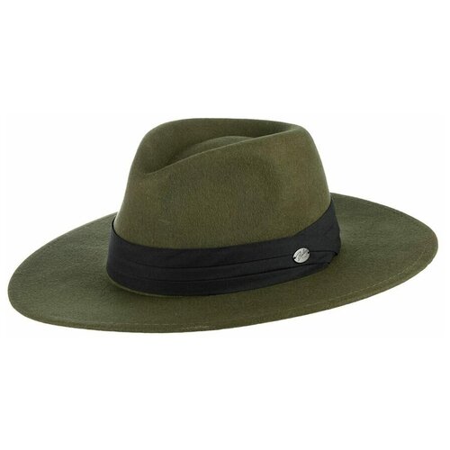 фото Шляпа федора bailey, подкладка, размер 55, зеленый