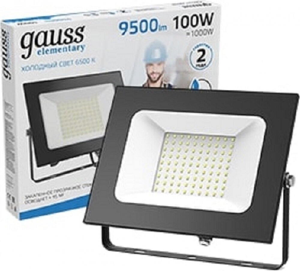 Светодиодный прожектор Gauss LED 100W IP65 6500К