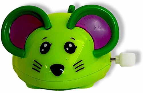 Игрушечная мышка заводная зеленая
