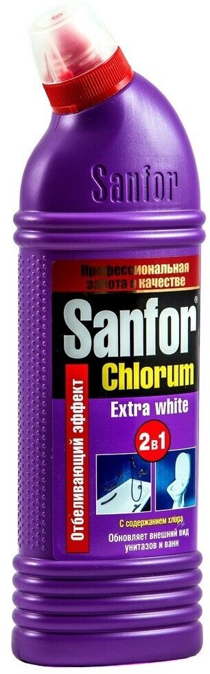 Средство санитарно-гигиеническое Sanfor Chlorum 750 мл - фотография № 15
