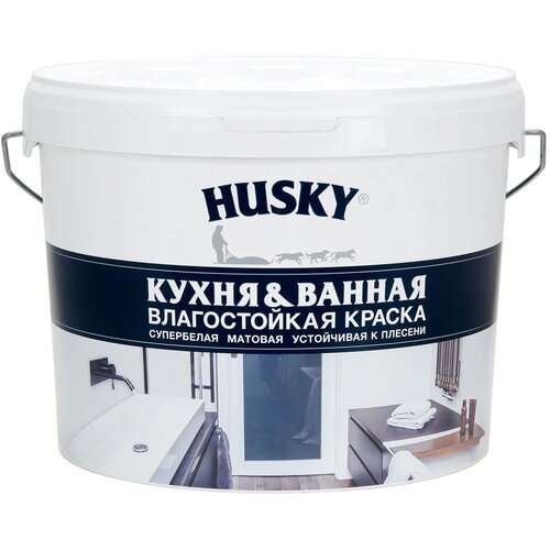 Краска для кухонь и ванных комнат Husky 9 л краска belinka для ванных комнат 2 л