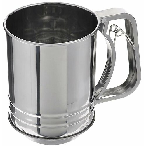 Кружка-сито для просеивания муки сахарной пудры какао и других сыпучих продуктов Незаменимый аксессуар для хозяек на кухне Двойное сетчатое дно 1253₽