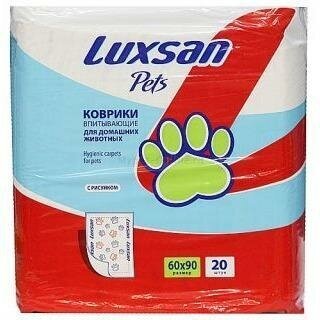 Пеленки для собак Luxsan Premium, размер 60х90см, 20 шт.