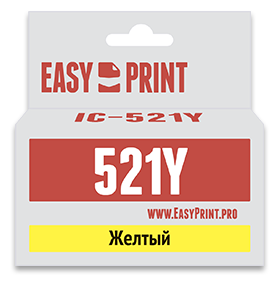 Картридж EasyPrint IC-CLI521Y, 120 стр, желтый - фото №7