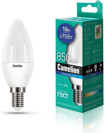 Светодиодная лампа Camelion LED10-C35/865/E14