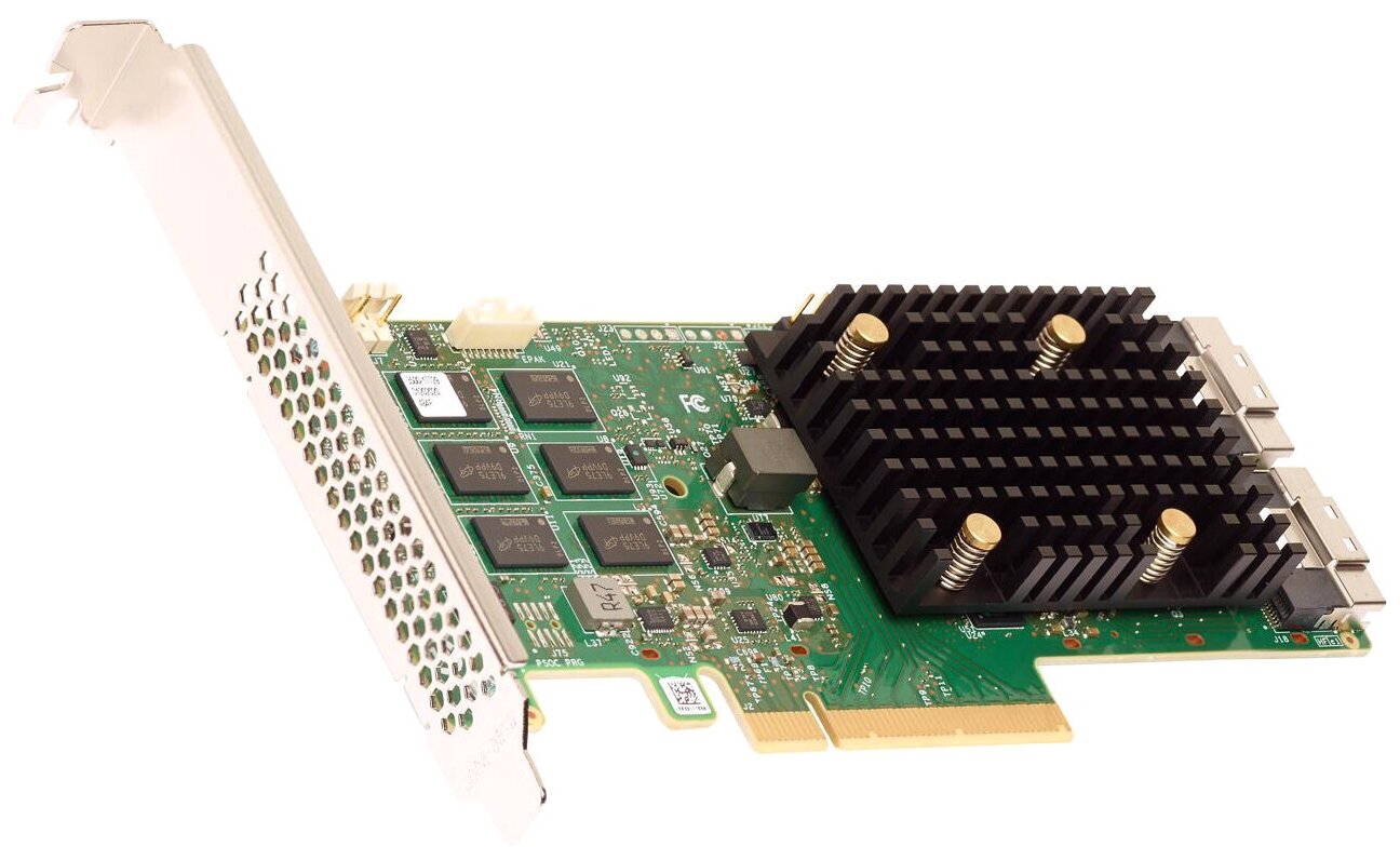 Контроллер BROADCOM HBA 12Gb/s SAS/SATA/NVMe. 9500-16I, x8 PCIe Gen 4.0, Two SFF-8654 (05-50077-02)