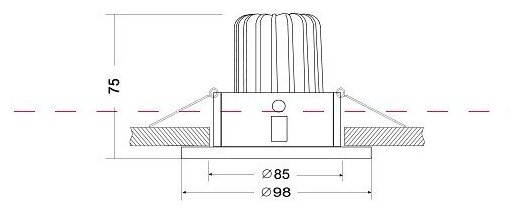 Встраиваемый светильник Technical Yin DL031-2-L12B - фотография № 9