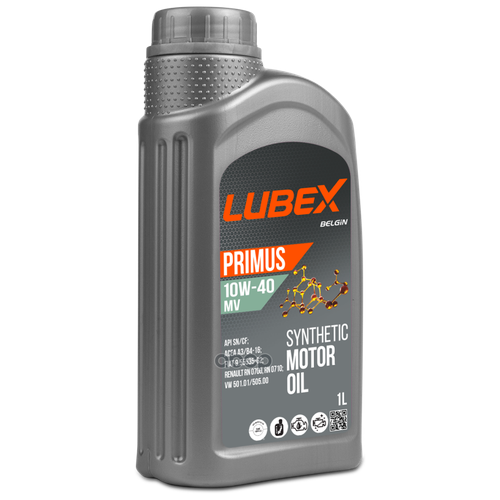 LUBEX Масло Моторное Синтетическое Primus Mv 10w-40 Cf/Sn A3/B4 (1л)