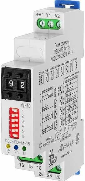 фото Реле времени РВО-П2-М-15 УХЛ4 24-245В AC/DC | код. A8302-16932306 | Меандр ( 1шт. )