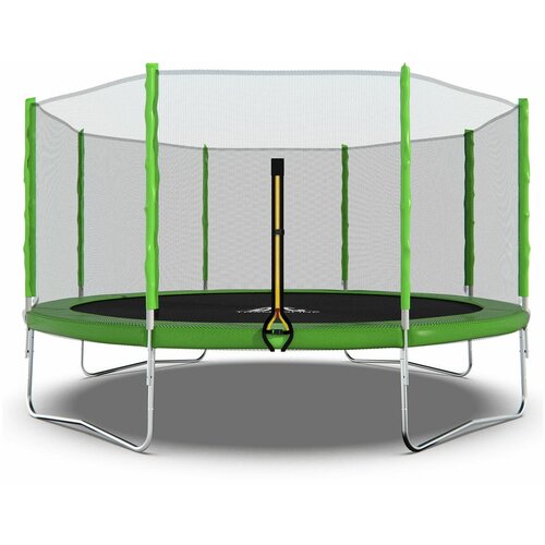 Батут DFC Trampoline Fitness с сеткой 14ft Светло-зелёный