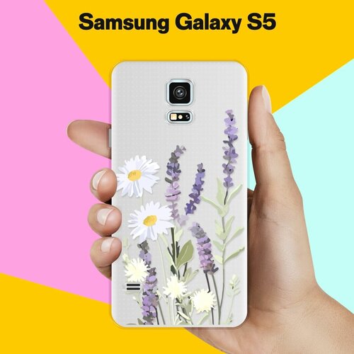 Силиконовый чехол на Samsung Galaxy S5 Цветы / для Самсунг Галакси С5