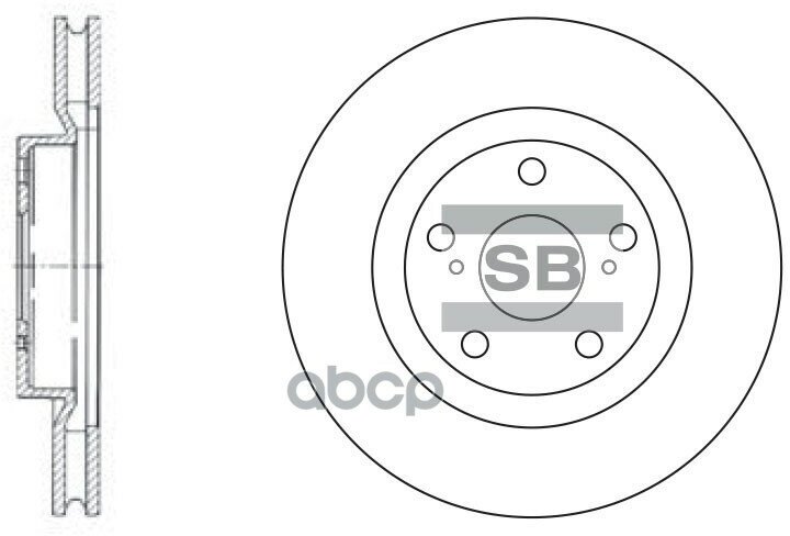 Диск Тормозной Передний Toyota Camry/Rav4 2.0/2.4L All 06-> /Vent D=296Mm Sangsin Brake Sd4021 Sangsin brake арт. SD4021