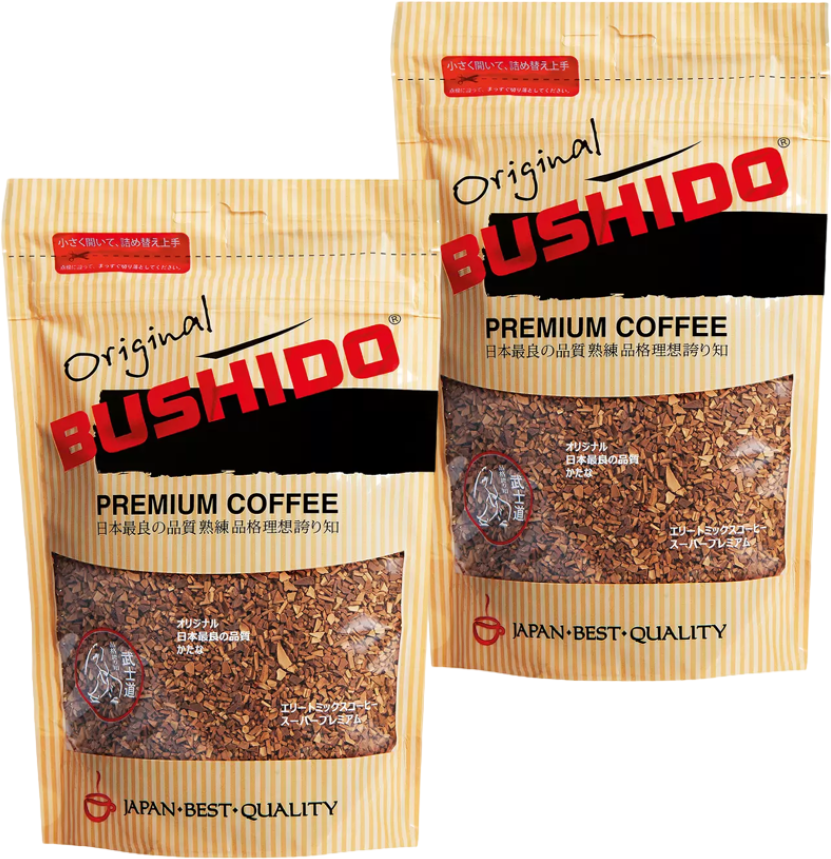 Кофе растворимый Bushido Original 75 грамм пакет 2 штуки