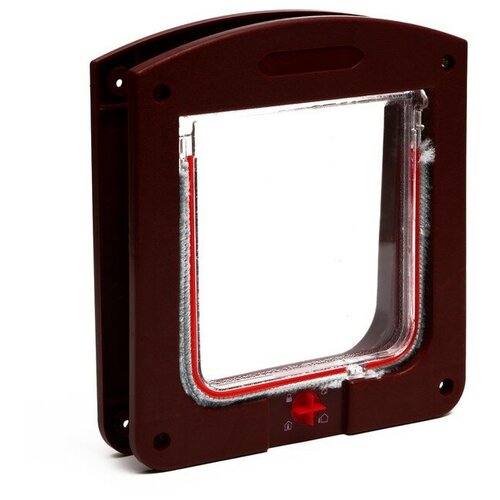 Дверь для животных с 4 режимами проем 15х155 общ 225х20 см тёмно-коричневая 813₽