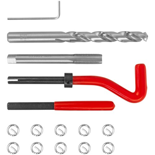 Набор для восстановления резьбы M10x1.0, 15 предметов Thorvik tris101 набор для восстановления резьбы m10x1 0 15 предметов thorvik