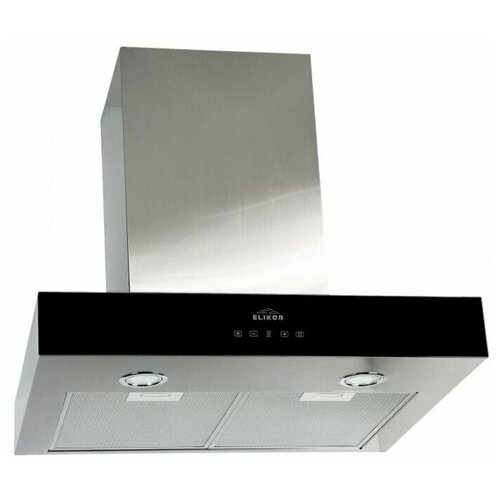Каминная вытяжка Elikor Модерн Агат 60 нержавейкачерное стекло 1 мотор 1600100₽