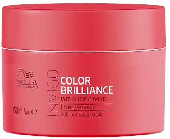 Wella Professionals Invigo Color Brilliance - Велла Инвиго Колор Бриллианс Маска-уход для защиты цвета окрашенных нормальных и тонких волос, 150 мл -