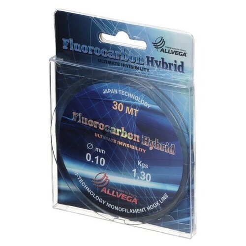 леска монофильная allvega fluorocarbon hybrid 30м 0 08мм 0 85кг флюорокарбон 65% Леска монофильная ALLVEGA Fluorocarbon Hybrid 30м 0,10мм, 1,30кг, флюорокарбон 65%