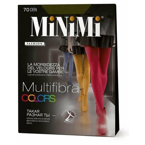 Колготки Minimi MULTIFIBRA COLORS 70 Verde Foresta (Темно-зеленый) 5