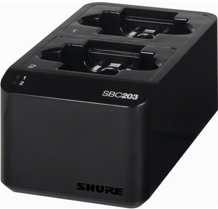 SHURE SBC203-E Зарядник для аккумулятора на 2 шт. SB903, с блоком питания. Возможен заряд аккумулятора вместе с передатчиком