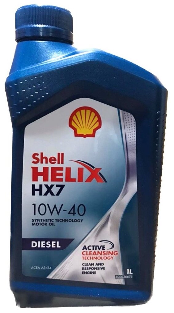 Полусинтетическое моторное масло SHELL Helix HX7 Diesel 10W-40, 1 л, 1 шт.