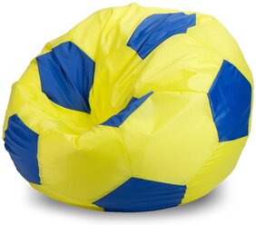 Пуффбери кресло-мешок Мяч XL желтый/синий оксфорд