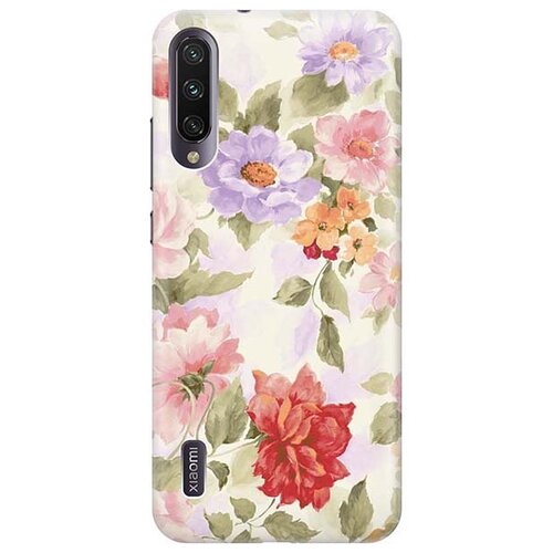 фото Ультратонкий силиконовый чехол-накладка для xiaomi mi a3 / cc9e с принтом "нежные цветы" gosso