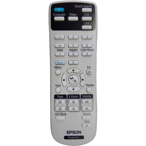 Пульт дистанционного управления для проектора EPSON EB-S39 (1648806 REMOTE CONTROLLER; E) compatible for elplp64 for eps0n d6155w d6250 eb 1840w eb 1850w eb 1860 eb 1870 eb 1880 eb 935w eb d6155w projector bulb