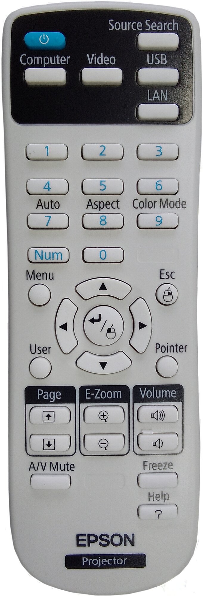 Пульт дистанционного управления для проектора EPSON EX5220 (1599176 REMOTE CONTROLLER; E)