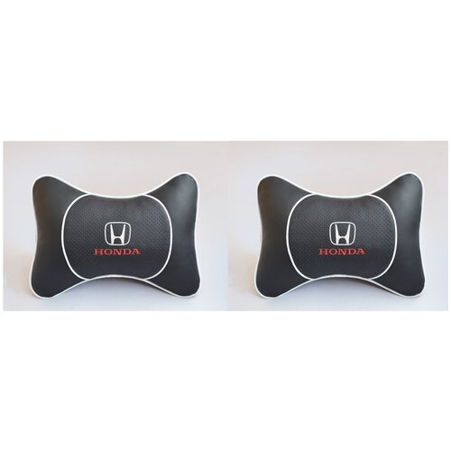 фото 37521_2 подушка на подголовник "люкс" со вставкой из черной перфорированной экокожи honda auto premium