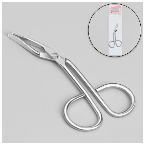 Пинцет в форме ножниц прямой 8 см в блистере цвет серебристый 500₽