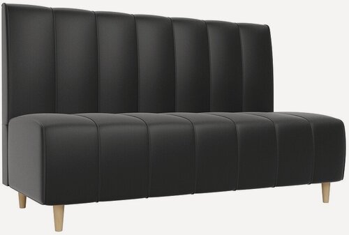Изображение товара Прямой диван Ральф Черный Экокожа, 152х62х100 см