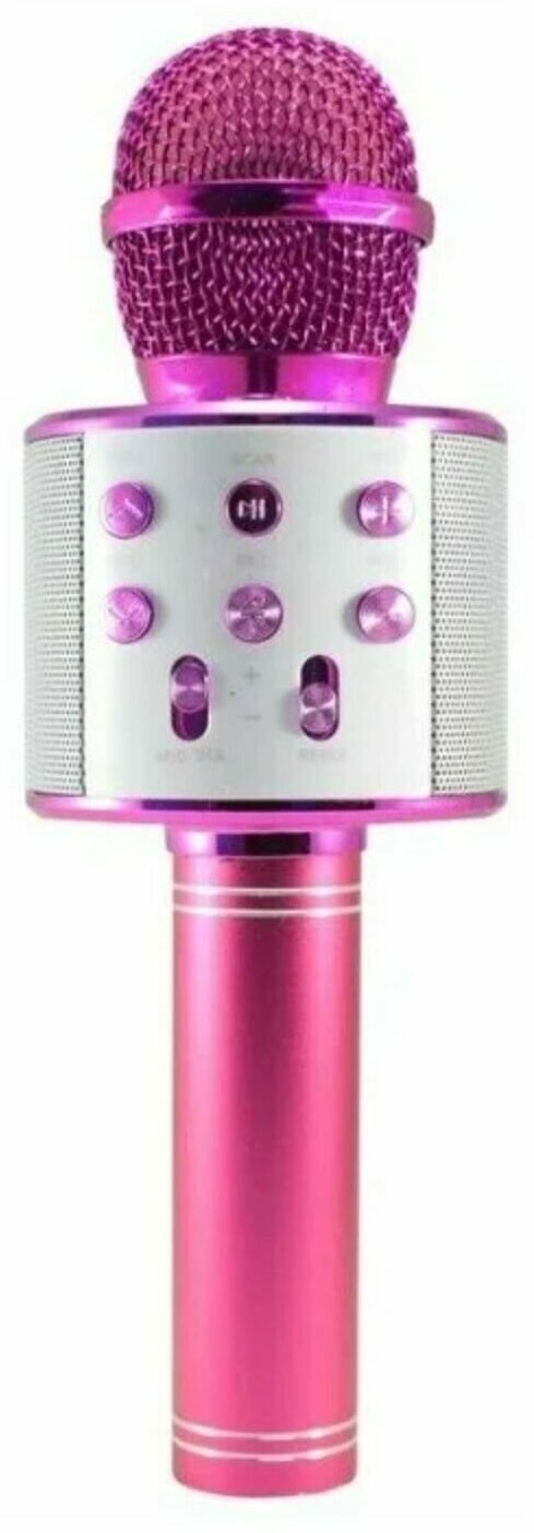 Мобильный караоке - микрофон WS - 858 (Розовый)