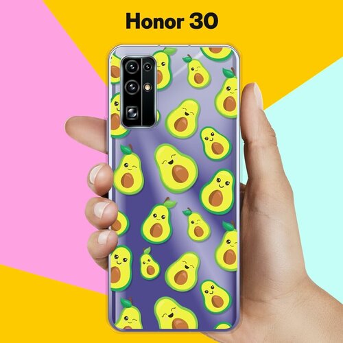 Силиконовый чехол Много авокадо на Honor 30
