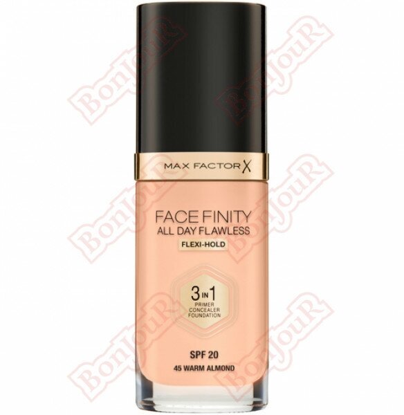 Max Factor Тональная Основа Facefinity All Day Flawless 3-in-1 Товар 44 тон warm ivory HFC Prestige International GB - фото №19