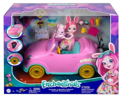 Игровой набор Mattel Enchantimals Автомобиль Бри Кроли с куклой и аксессуарами