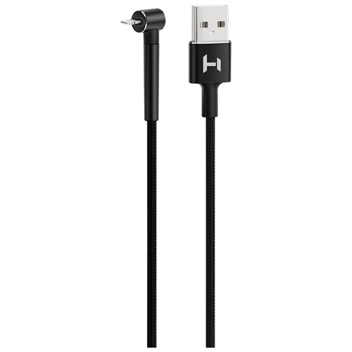 Кабель HARPER STCH-590 Black, USB A - Угловой 8-pin, 1м, 2A, Быстрая зарядка кабель harper stch 590 black usb a угловой 8 pin 1м 2a быстрая зарядка